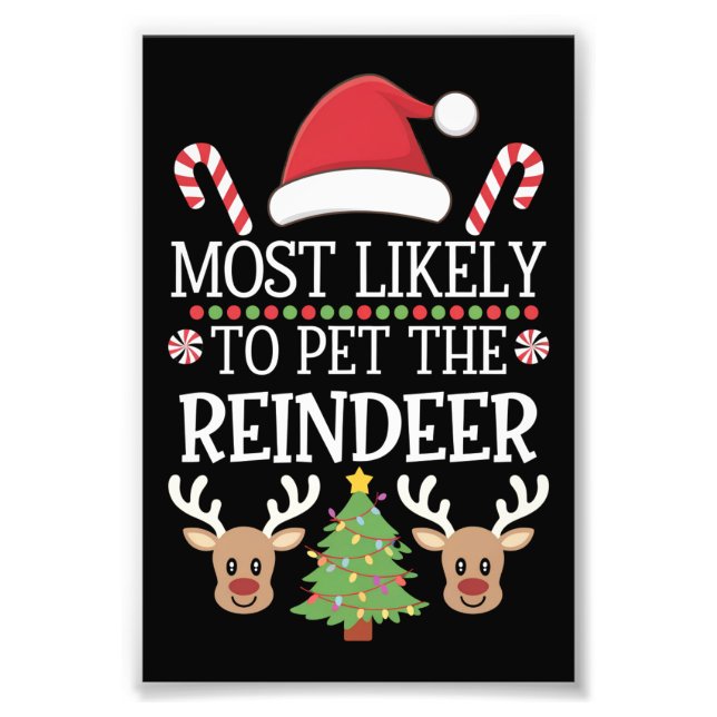 Mest troligt att du kan hålla på Reindeer Squad Fa Fototryck (Framsidan)