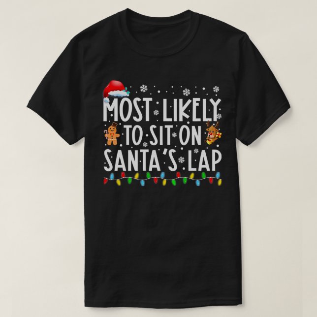 Mest troligt att du kan sitta på jultomtens julaft t shirt (Design framsida)