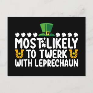 Mest troligt att du kan snurra med Leprechaun Danc Vykort