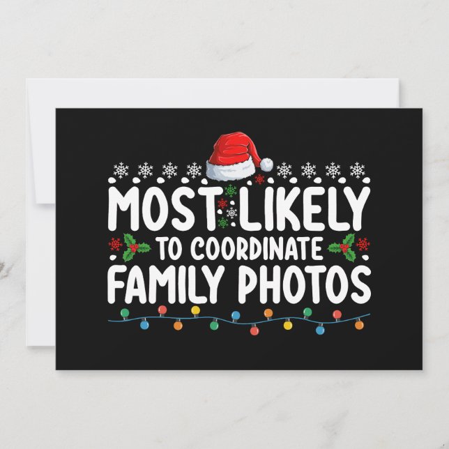 Mest troligt att du samordnar familjefoton jul inbjudningar (Framsida)