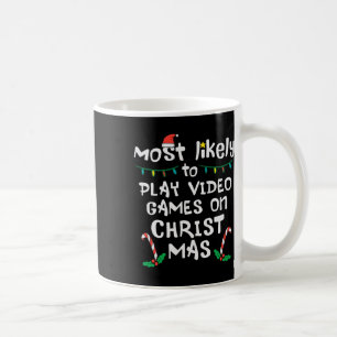 Mest troligt att du spelar videospel i julfamiljen kaffemugg