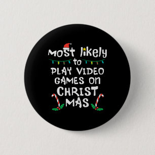 Mest troligt att du spelar videospel i julfamiljen knapp