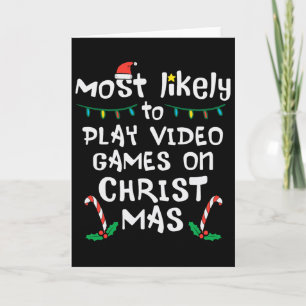 Mest troligt att du spelar videospel i julfamiljen kort