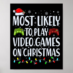 Mest troligt att du spelar videospel på julafton J Poster
