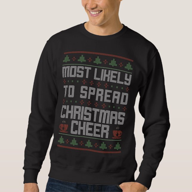 Mest troligt att du sprider julklapp, fule, S Lång Ärmad Tröja (Framsida)