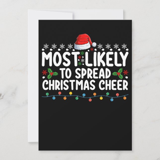 Mest troligt att du sprider julklapp, Helgdag Fami Inbjudningar (Framsida)