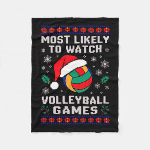 Mest troligt att du tittar på julmatchen i Volleyb Fleecefilt