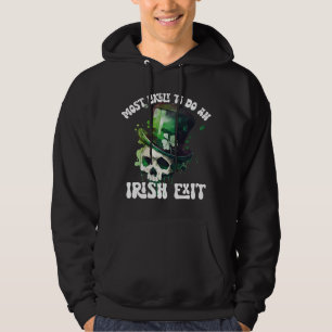 Mest troligt att en irländsk exit Skull St Patrick Hoodie