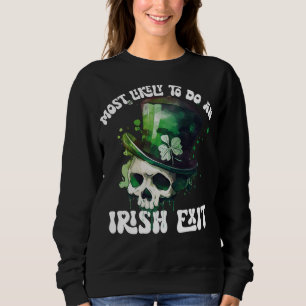 Mest troligt att en irländsk exit Skull St Patrick T Shirt
