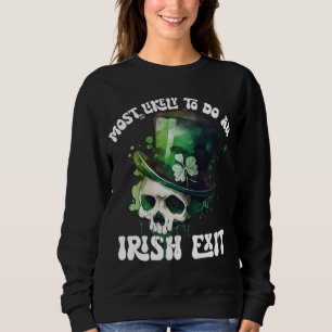 Mest troligt att en irländsk exit Skull St Patrick T Shirt