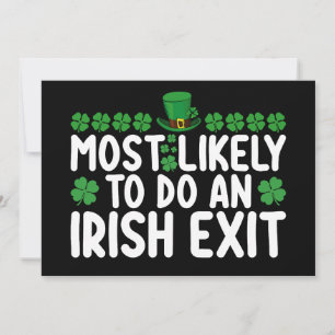 Mest troligt att en irländsk St patrick's day komm Inbjudningar