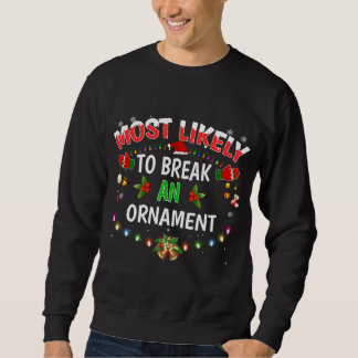 Mest troligt att en prydnadsglad jul H bryts Lång Ärmad Tröja
