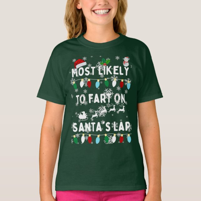 Mest troligt att jag fissar på tomtens knä - Lusti T Shirt (Framsida)