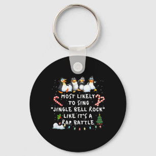 Mest troligt att Jingle Bell Jul Pajamas fungerar Nyckelring