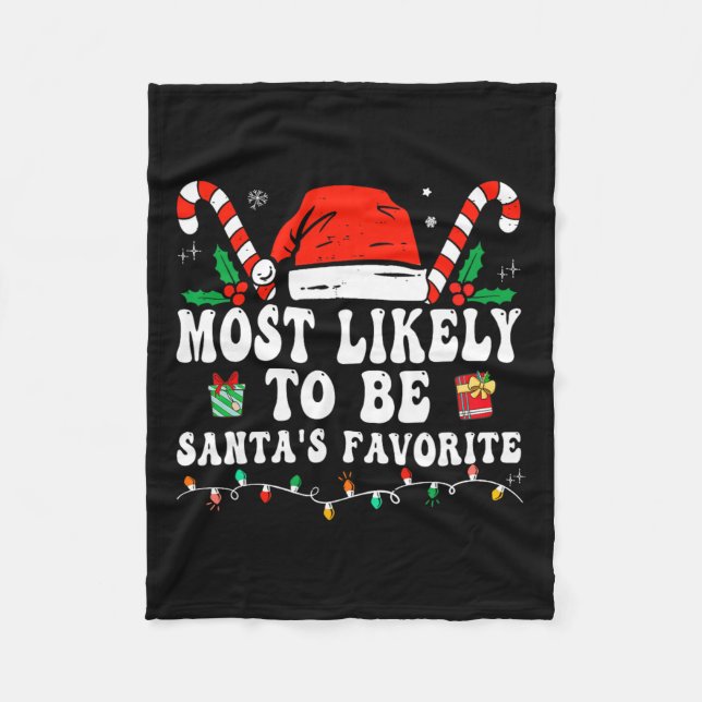 Mest troligt att julen blir jultomtens favoritmatc fleecefilt (Framsidan)