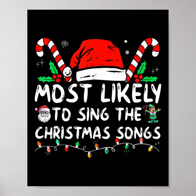 Mest troligt att julen i Sång kommer att Sjunga Poster (Framsidan)