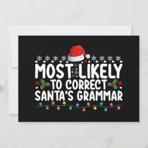 Mest troligt att jultomtens grammatik korrigeras inbjudningar
