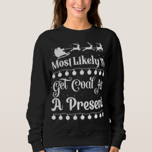 Mest troligt att kol kommer som en sittande Santa T Shirt