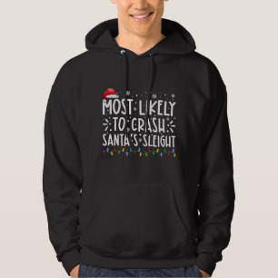 Mest troligt att krascha familjen Santas Sleigh Ju Hoodie
