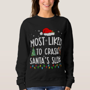 Mest troligt att krascha familjen Santas Sleigh Ju T Shirt