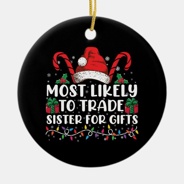 Mest troligt att man kan handla med presenter i Ju Julgransprydnad Keramik (Framsidan)