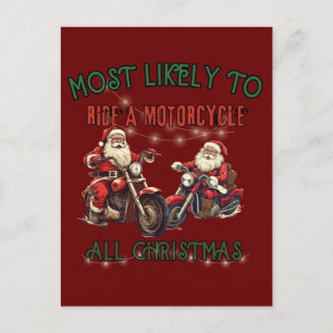 Mest troligt att man kör motorcykel hela jul! vykort