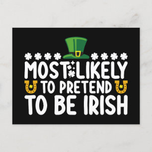 Mest troligt att man låtsas vara irländsk St patri Vykort