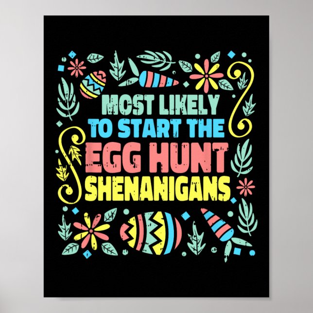 Mest troligt att man startar Egg Hunt Shenanigans  Poster (Framsidan)