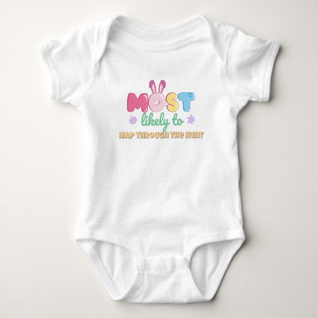 Mest troligt att Nap kommer genom Hunt-Påsk Baby T Shirt (Framsida)