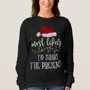 Mest troligt att Presenterna Santa Hat Julafton L T Shirt