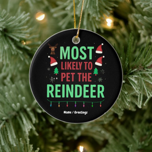 Mest troligt att renen passar ihop julgransprydnad keramik (Träd)