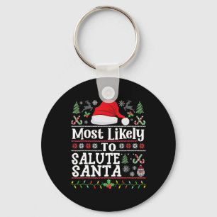 Mest troligt att Salute Santa-Soldier jul Arm Nyckelring