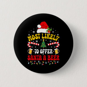 Mest troligt att Santa A Beer Matching Christm Knapp