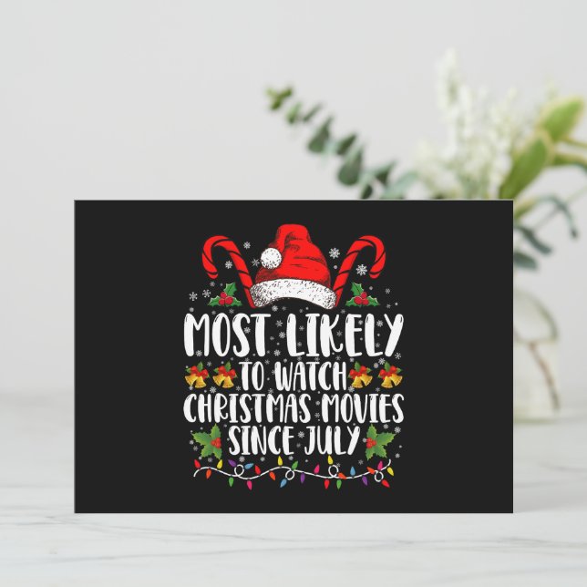 Mest troligt att se julfilmer sedan i juli Julafto Inbjudningar (Stående Fram)