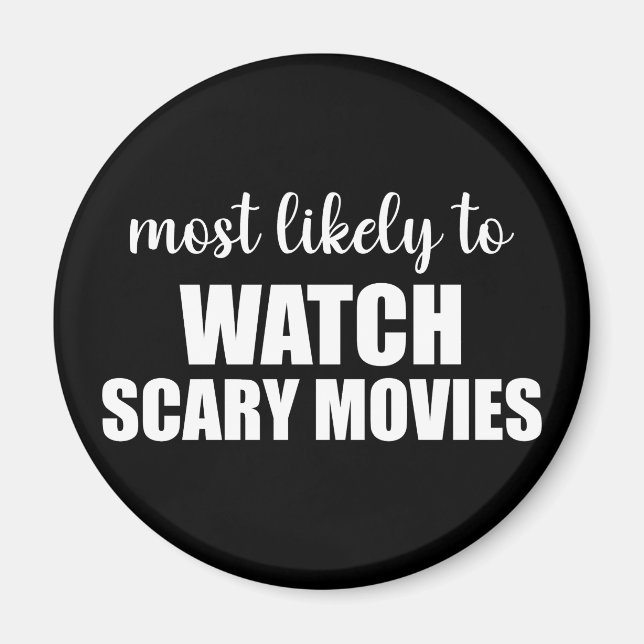 Mest troligt att se Scart Movies Funny Halloween Magnet (Framsidan)