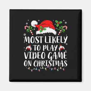 Mest troligt att spela videospel i julfamiljen magnet