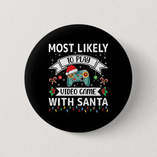 Mest troligt att spela videospel med Santa Funny F Knapp