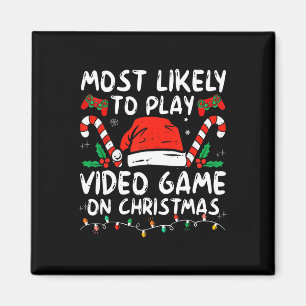 Mest troligt att spela videospel på julfamn magnet