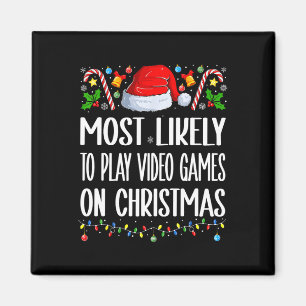 Mest troligt att spela videospel på julklapp magnet