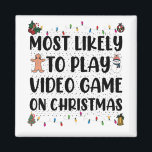 Mest troligt att spela videospel på julspel magnet<br><div class="desc">Ditt kylskåp ringde och sa att det kändes väldigt ensamt. Varför inte ge är det en vän att leka med genom att skapa en anpassningsbar magnet!</div>