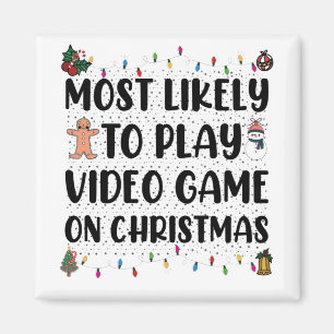 Mest troligt att spela videospel på julspel magnet