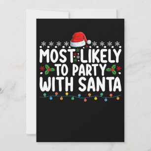 Mest troligt för Party med jultomten Helgdag Inbjudningar