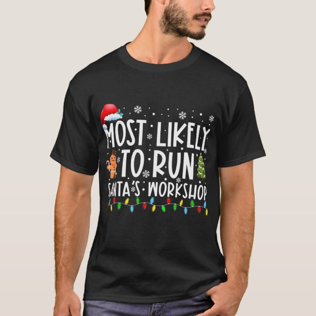 Mest troligt för Springa Santa's Workshop Family T Shirt (Framsida)