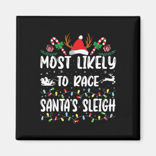 Mest troligt för Tävling Santa's Sleigh Julafton F Magnet