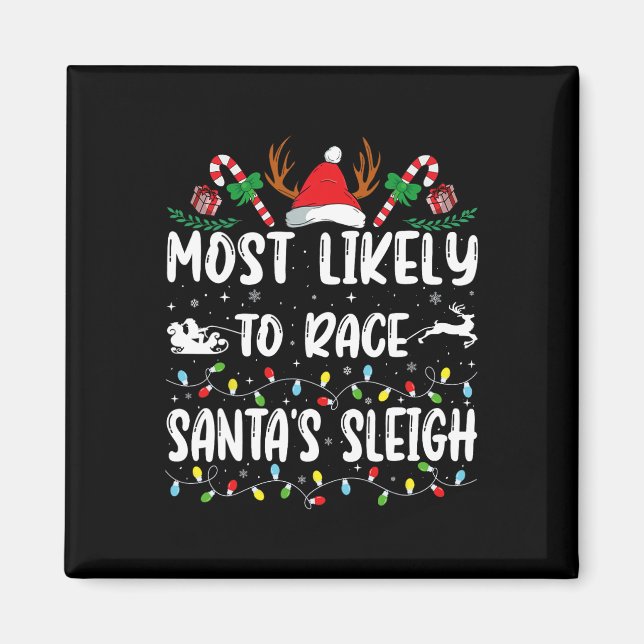 Mest troligt för Tävling Santa's Sleigh Julafton F Magnet (Framsidan)