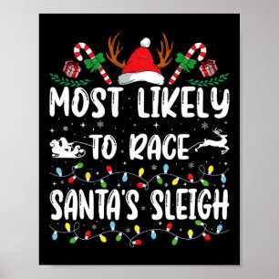 Mest troligt för Tävling Santa's Sleigh Julafton F Poster