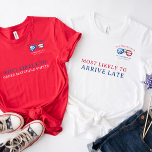 Mest troligt   Red White & Blue 4:e juli Réunion T Shirt