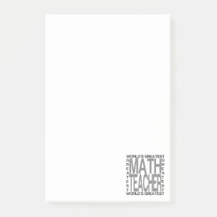 Mest underbar Mathlärare för världar Post-it Block