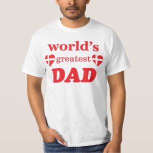 MEST UNDERBAR PAPPA FÖR VÄRLDAR - DANSKAFLAGGOR T-SHIRT
