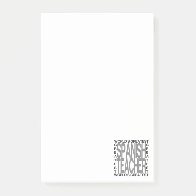 Mest underbar spansk lärare för världar post-it block (Framsida)